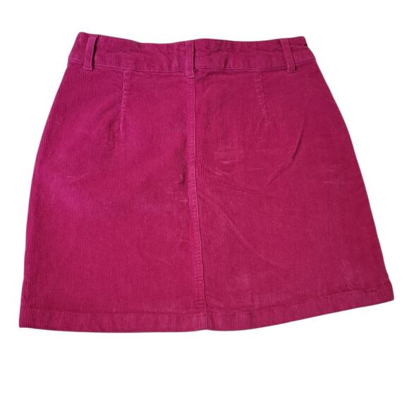 Wild Fable Corduroy‎ Mini Skirt Button Front Y2K Retro Indie Colorful 70s Size 6 - Picture 2 of 9